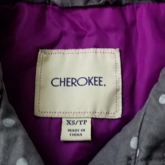 Cherokee Lined Polka Dot Jacket Coat XS - Picture 4 of 4
